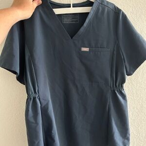 FIGS Maternity Scrub Top in “Dark Harbor”